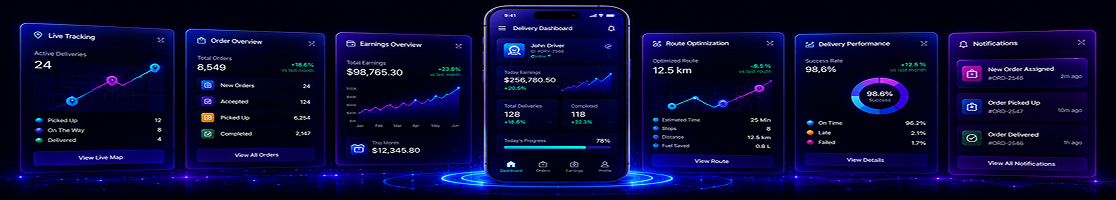 Delivery partner dashboard solutions